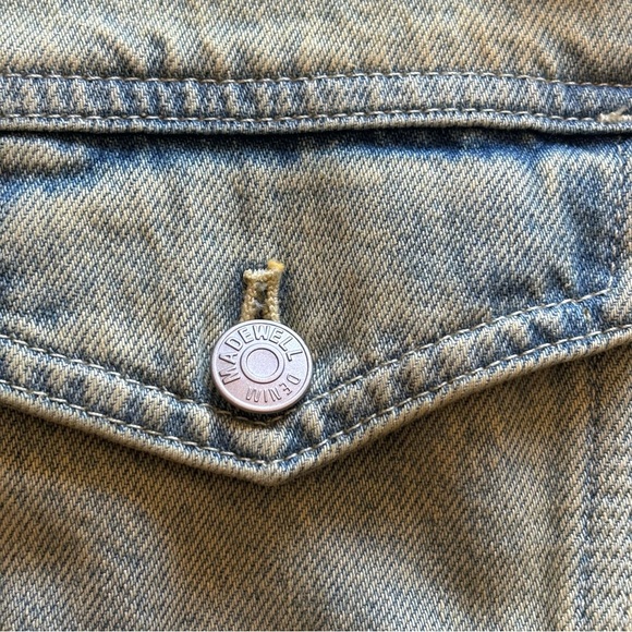 NWOT Madewell Oversized Denim Crop Trucker Jacket - Picture 5 of 11